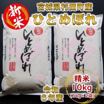 【新米】令和6年産 ひとめぼれ 精米10kg(5kg×2)  宮城県村田町産【1526120】