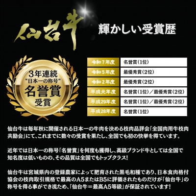 【A5仙台牛】-芯- ロースステーキ 800g(200g×4) 厳選部位 黒毛和牛 霜降りステーキ【配送不可地域：離島】【1711496】