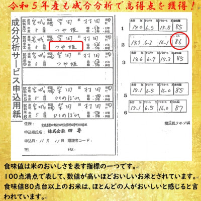 令和5年産 つや姫 玄米20kg(10kg×2) 宮城県産【1362858】