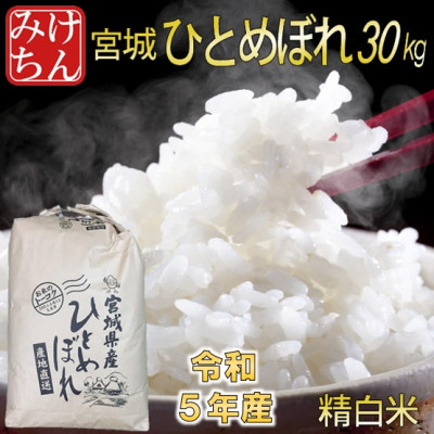 令和5年産　宮城県産ひとめぼれ 精白米30kg【1283890】