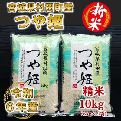 【新米】令和6年産 つや姫 精米10kg(5kg×2) 宮城県村田町産【1241455】