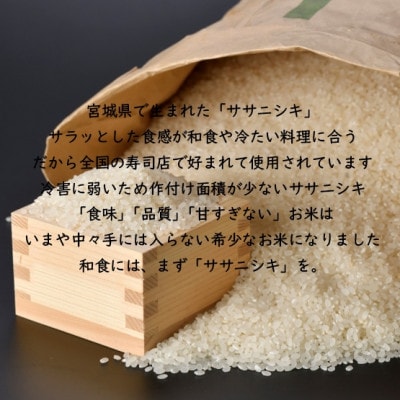 令和7年産 ササニシキ 精米10kg(5kg×2) 宮城県産【1691459】