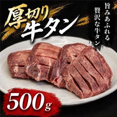 仙台名物　厚切り牛タン　鉄板の旨塩味　500g【配送不可地域：離島】【1649227】