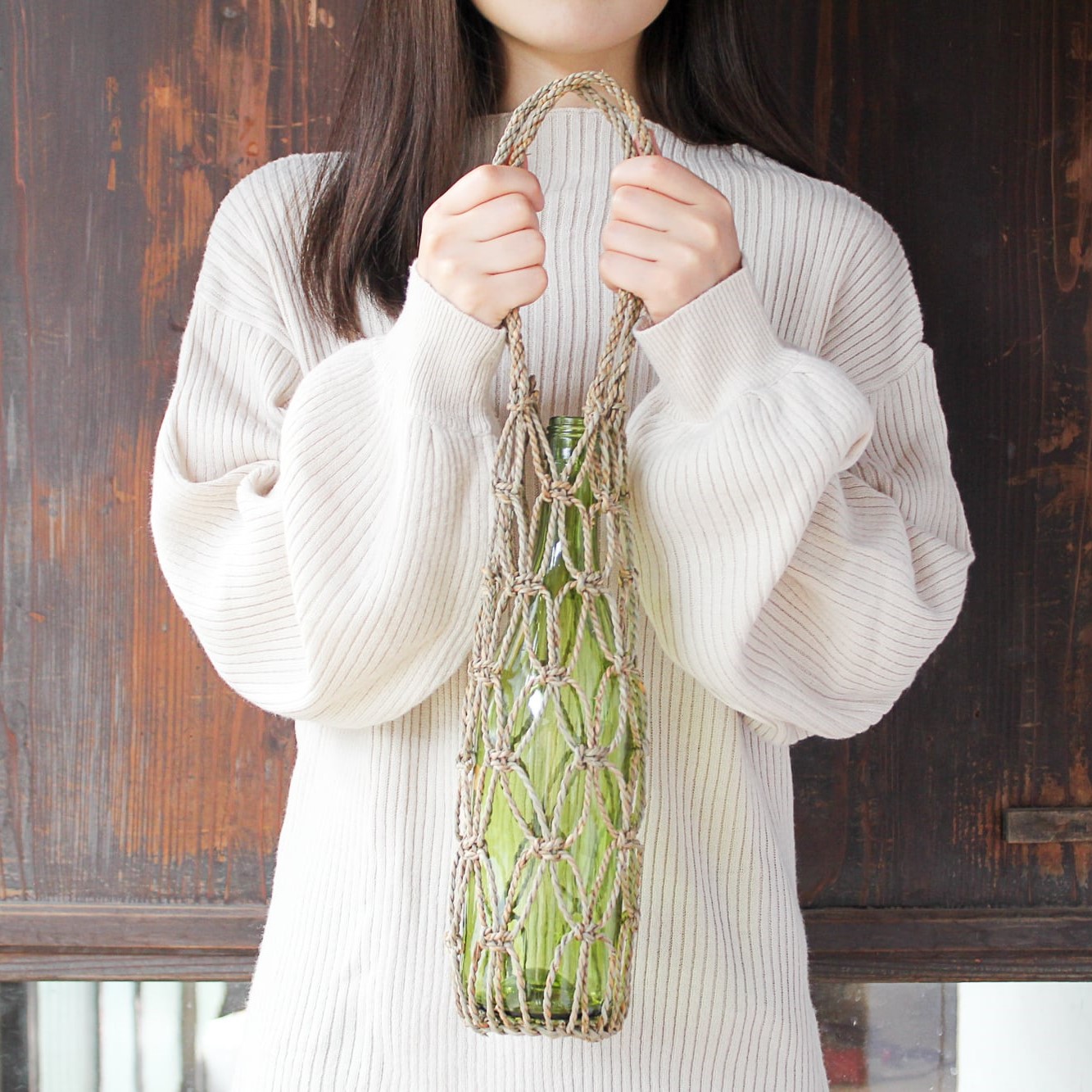 ボトル入れ（720mlサイズ) おしゃれ 可愛い ワイン ペットボトル 瓶 キッチン雑貨 手作り サンカクイ【04103】
