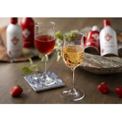 国産苺スパークリングワイン ミガキイチゴ・ムスー720mlミガキイチゴ・カネット(赤白各290ml)【配送不可地域：離島】【1047417】