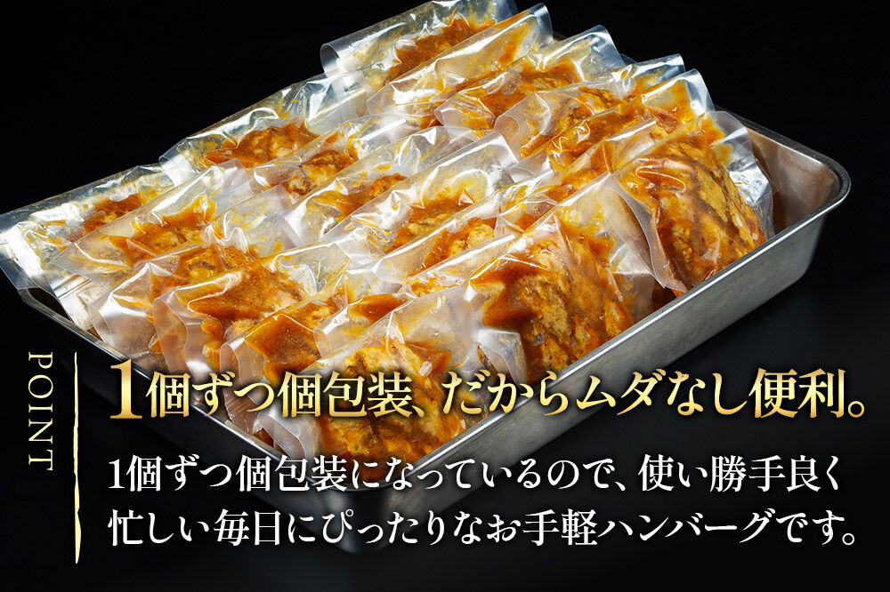 《定期便5ヶ月》お肉屋さんのハンバーグ 昔懐かしいデミグラスソース(160g×4個)＆和風オニオンソース(150g×4個) ×5回 [ハンバーグ 肉 おかず 惣菜 個包装 簡単 湯せん 洋食 湯煎 個別包装 小分 お弁当 便利 お試し]