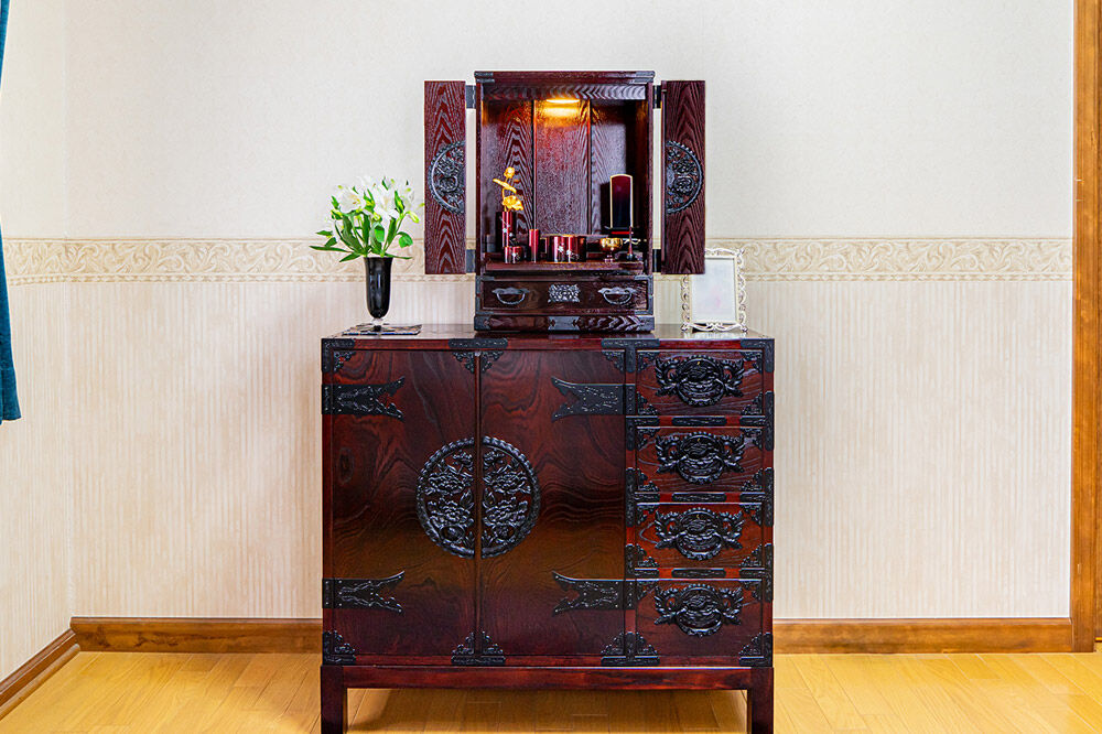 仙台箪笥 仙台仏壇18号 拭き漆調 KH-20 高級 工芸品 伝統 [欅産業 仙台箪笥 タンス たんす 小型 高級 工芸品 伝統]