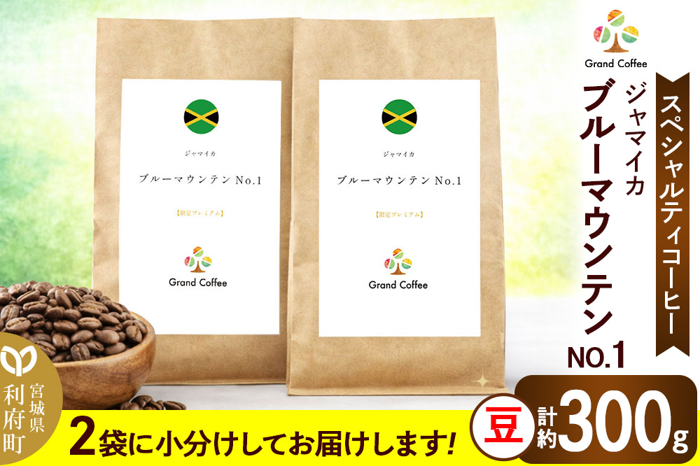 コーヒー ジャマイカ ブルーマウンテンNo.1 （2袋 計約300g） 宮城県利府町（豆）