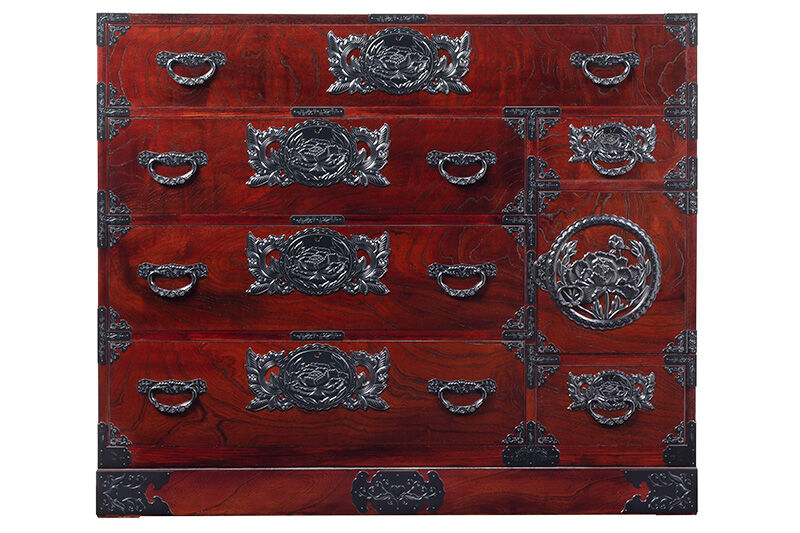 仙台箪笥 四尺野郎箪笥 拭き漆塗り (申込書返送後、1ヶ月〜6ヶ月程度でお届け) [仙台箪笥 タンス たんす 小型 高級 工芸品 伝統]