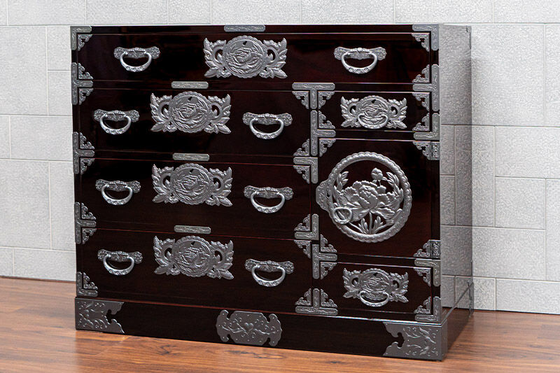 仙台箪笥 三・五尺野郎箪笥 木地呂漆塗り（お申込書返送後2ヶ月〜5ヶ月以内でお届け）工芸品 伝統 [仙台箪笥 タンス たんす 三・五尺野郎箪笥 木地呂漆塗り 高級 工芸品 伝統 欅産業 宮城県 利府町]