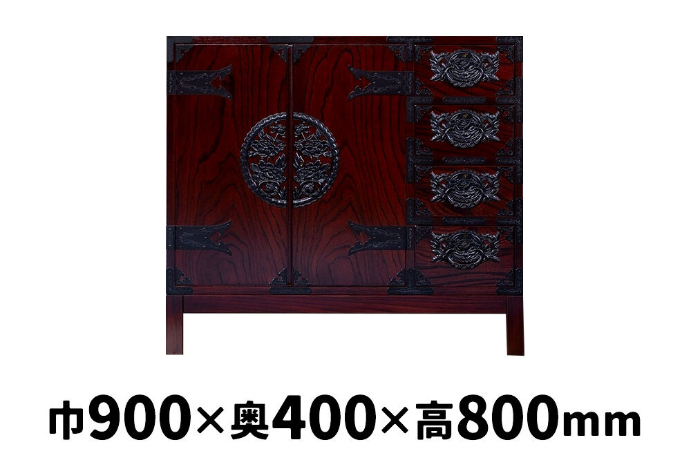 仙台箪笥 三尺キャビネット 拭き漆塗り KC-323 （申込書返送後、1ヶ月〜6ヶ月程度でお届け） 欅産業 職人 おすすめ 船箪笥 [インテリア タンス 収納 家具 和 モダン 高級 和箪笥 小箪笥 伝統 工芸品 仏壇 仏具 神具 飾り棚 欅 漆塗 彫金 金具 装飾 仙台箪笥 船箪笥 舟箪笥 宮城 利府 欅産業]