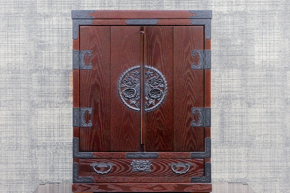 仙台箪笥 仙台仏壇20号 拭き漆調 KH-568（お申込書返送後1ヶ月〜5ヶ月程度でお届け）高級 工芸品 伝統