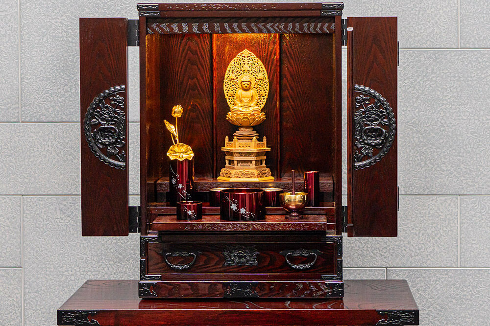仙台箪笥 仙台仏壇18号 拭き漆調 KH-20 高級 工芸品 伝統 [欅産業 仙台箪笥 タンス たんす 小型 高級 工芸品 伝統]