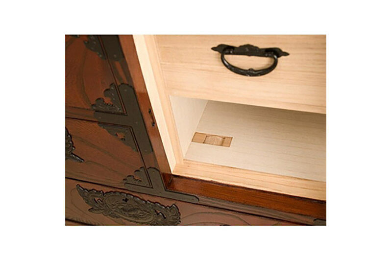 仙台箪笥 からくり帳箪笥 拭き漆塗り (申込書返送後、1ヶ月〜6ヶ月程度でお届け) [仙台箪笥 タンス たんす 小型 高級 工芸品 伝統]