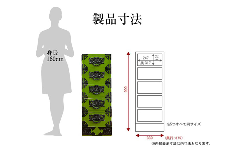 仙台箪笥 すきまチェスト 常盤色漆塗り KB-120 （お申込書返送後3ヶ月〜8ヶ月以内でお届け） 欅産業 たんす 家具 収納 インテリア