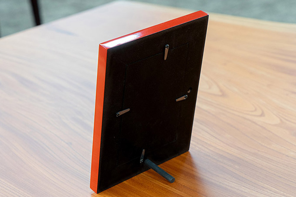 仙台箪笥 フォトスタンド 朱色漆塗り SB-003E 小型 高級 工芸品 伝統 写真立て