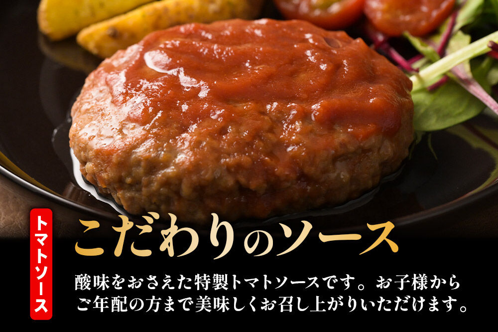 《定期便9ヶ月》お肉屋さんのやわらかトマトソースハンバーグ (150g×20個) ×9回 [ハンバーグ 大容量 肉 おかず 惣菜 個包装 簡単 湯せん 洋食 湯煎 個別包装 小分 お弁当 便利 お試し]