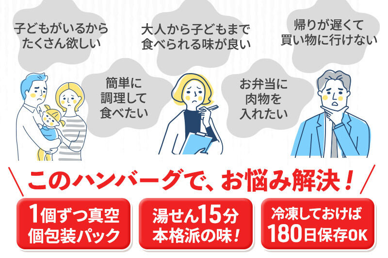 《定期便2ヶ月》お肉屋さんのハンバーグ 昔懐かしいデミグラスソース(160g×4個)＆和風オニオンソース(150g×4個) ×2回 [ハンバーグ 肉 おかず 惣菜 個包装 簡単 湯せん 洋食 湯煎 個別包装 小分 お弁当 便利 お試し]
