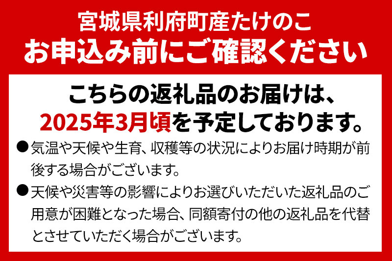 宮城県利府町産 採れたて たけのこ 皮付き2kg以上（2〜6本）筍 タケノコ 野菜 国産 新鮮 旬