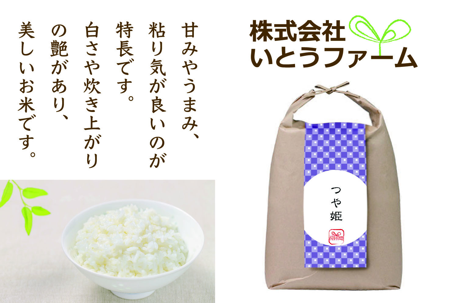 いとうファームの 令和６年産 「つや姫」 10kg （5kg×2袋） / 米 お米 精米 白米 ご飯  産地直送【itofarm031】