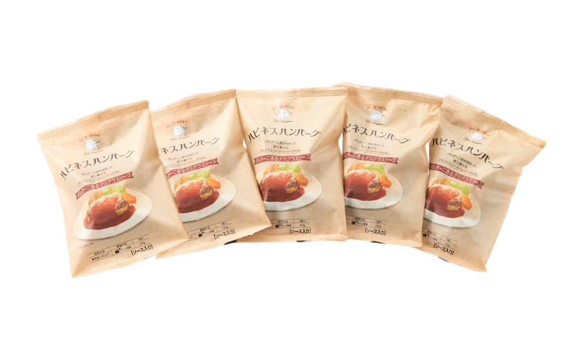 ハピネスハンバーグ　ポルチーニ香るデミグラスソース　155ｇ(固形量110ｇ)×5個  / ハンバーグ お肉 おかず チーズ チーズハンバーグ