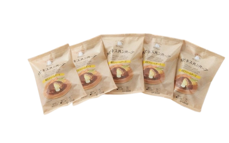 ハピネスハンバーグ　蔵王クリームチーズ　155ｇ(固形量110ｇ)×5個 / ハンバーグ お肉 おかず チーズ チーズハンバーグ