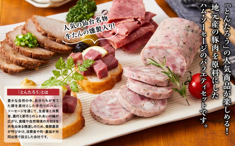 み〜と工房とんたろう熟成ハム10点セット（ハム、ソーセージ、焼豚、スペアリブ、牛たん） / 肉 和牛 牛 加工品 加工食品 焼肉 お弁当 ハム セット