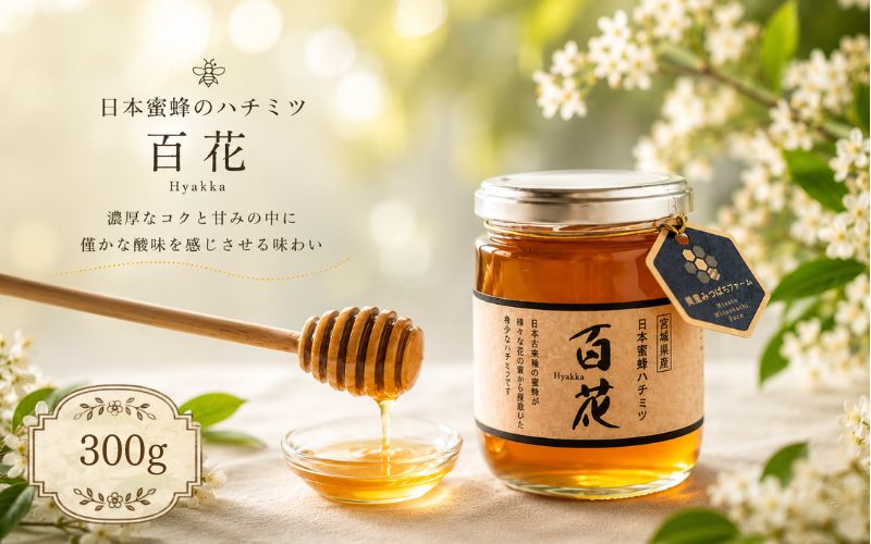 日本蜜蜂のハチミツ（300g）/ はちみつ みつばち ハチミツ 天然 日本蜂蜜 蜂蜜