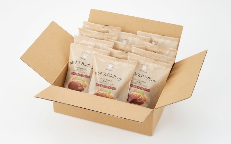 ハピネスハンバーグ　ポルチーニ香るデミグラスソース　155ｇ(固形量110ｇ)×15個  / ハンバーグ お肉 おかず チーズ チーズハンバーグ