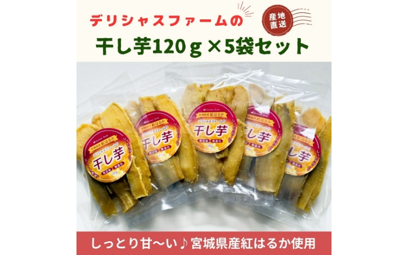 デリシャスファームの干し芋120g×5袋セット/ さつまいも 芋 お芋 おやつ 干し芋 おいも