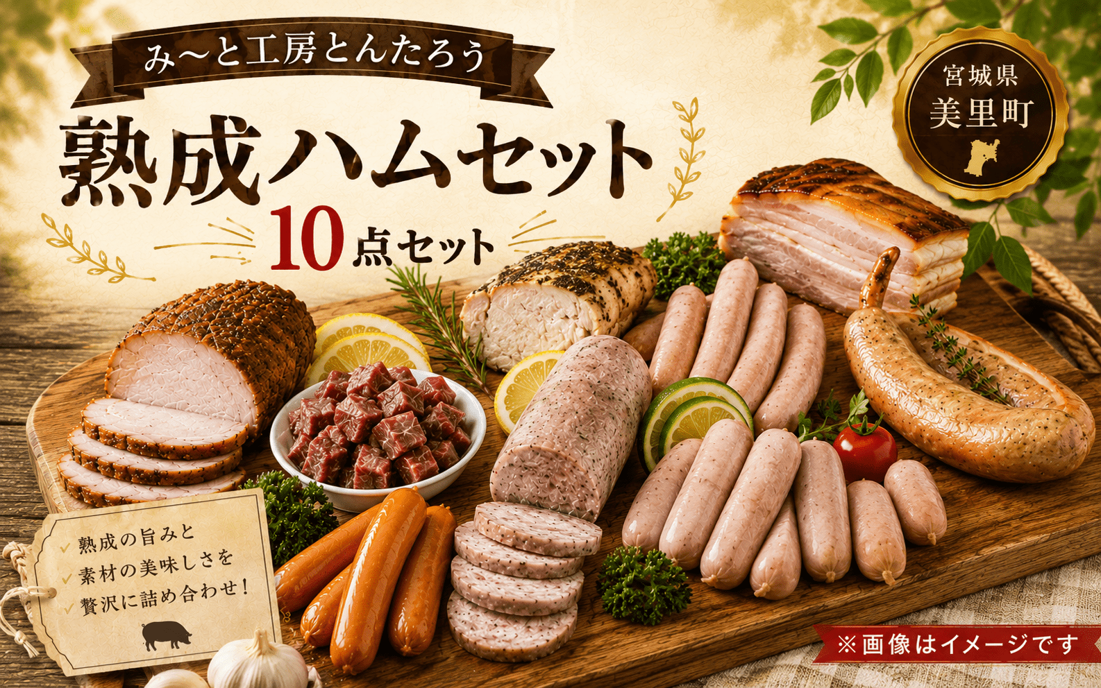 熟成ハム10点セット / 肉 和牛 牛 加工品 加工食品 焼肉 お弁当 ハム セット