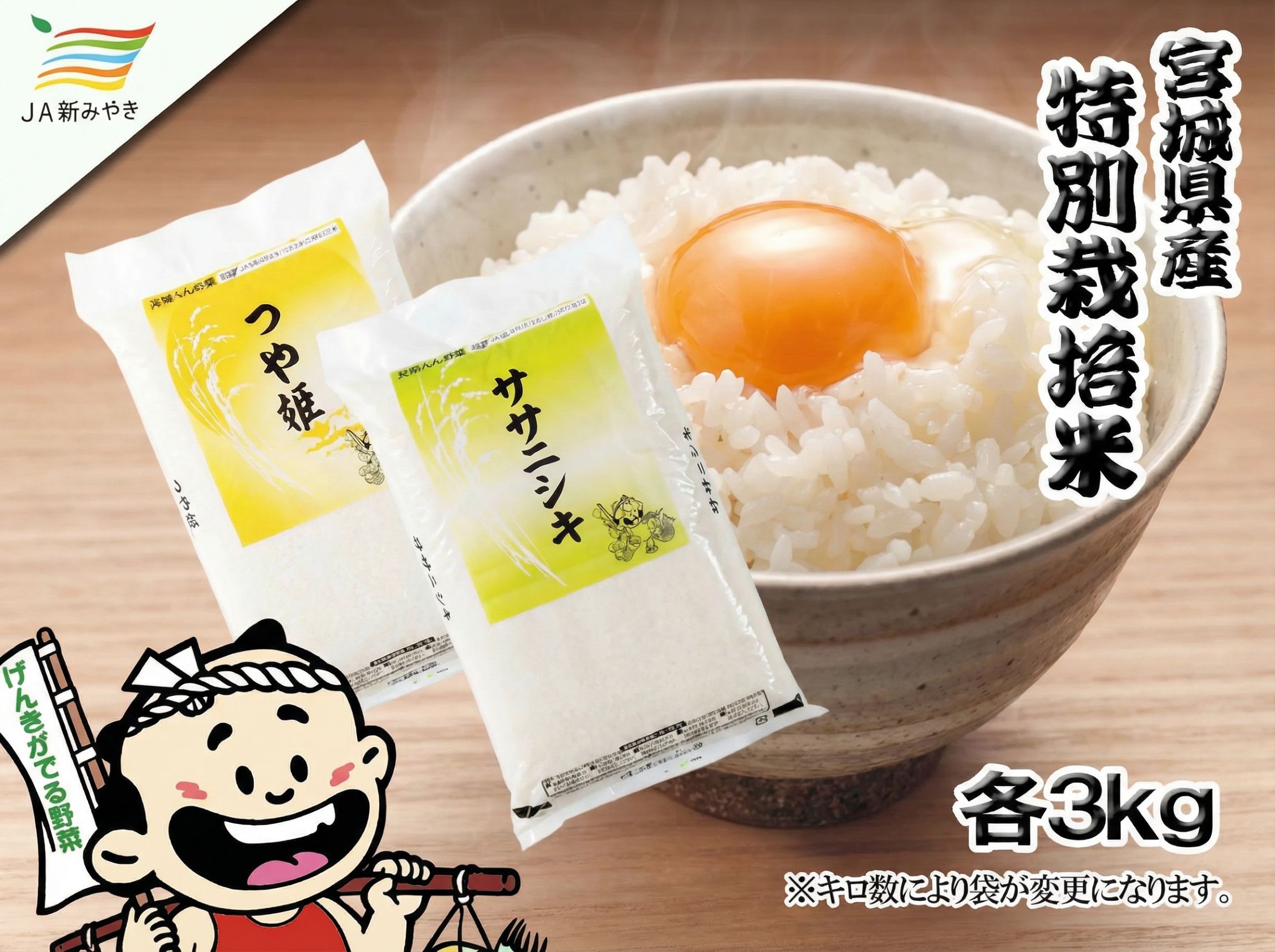 元気くん市場  宮城の美味しいお米食べ比べセット（Ｂ） /  精米 小分け 人気 ランキング  お米 米 つや姫