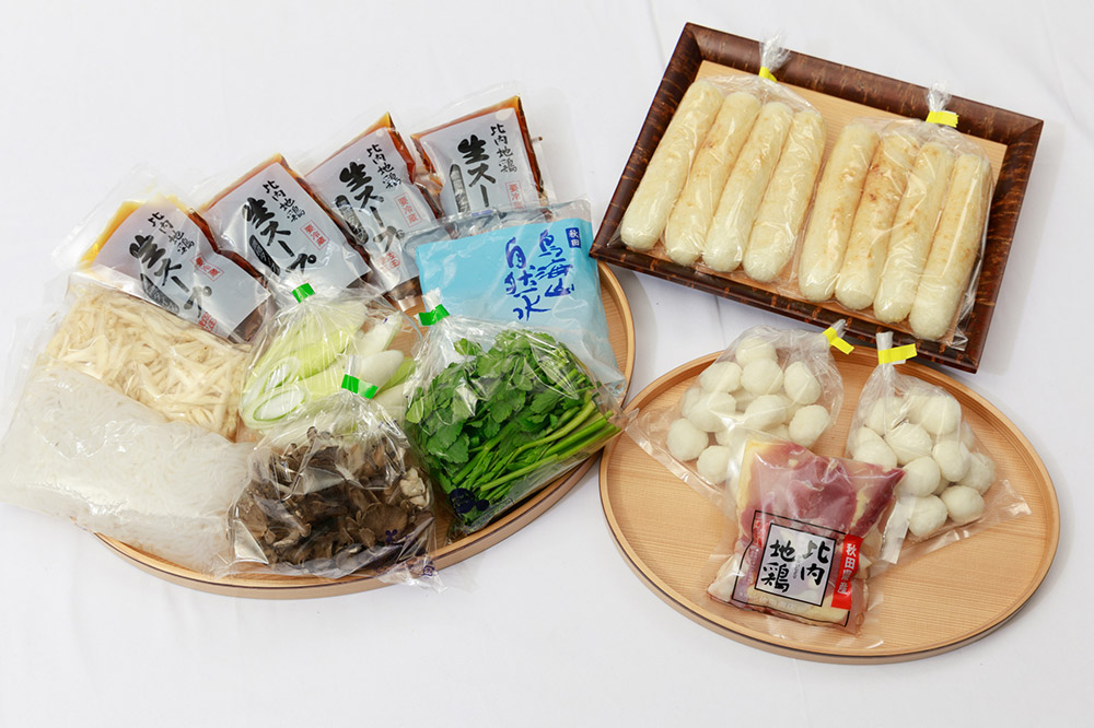 【11月発送】きりたんぽ 佐田商店 の きりたんぽ鍋 セット 4人前 秋田 手作りきりたんぽ8本入 比内地鶏 冷蔵 [きりたんぽ鍋 きりたんぽ鍋セット 鍋セット 取り寄せ 秋田名物 老舗 比内地鶏]