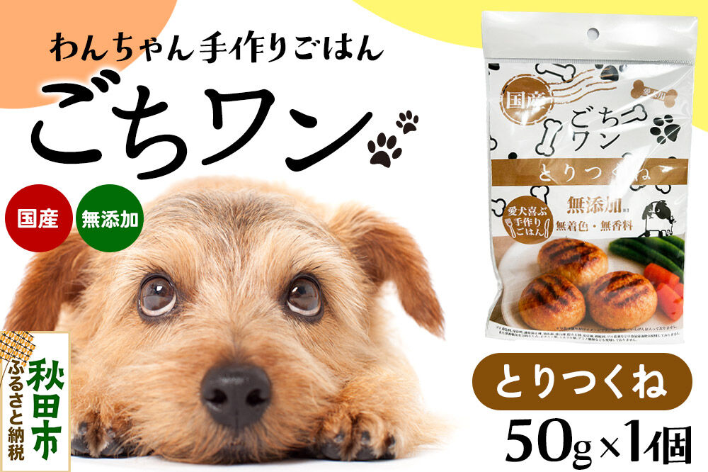 わんちゃん手づくりごはん「ごちワン」とりつくね（レトルト）国産 ドッグフード 無着色・無香料 [犬のごはん 犬のご飯 国産 ペット用 ペットフード]