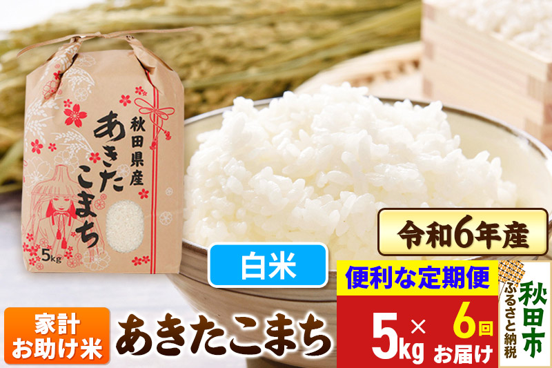 《定期便6ヶ月》 あきたこまち 家計お助け米 5kg 令和6年産 新米 【白米】秋田県産