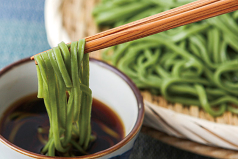 農家レストランゆう菜家のモロヘイヤめんセット (乾麺200g×5束・めんつゆ10袋付き)