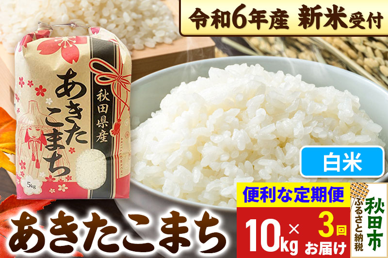 《新米先行受付》《定期便3ヶ月》 あきたこまち 10kg(5kg×2袋) 【白米】秋田県産 令和6年産 こまちライン