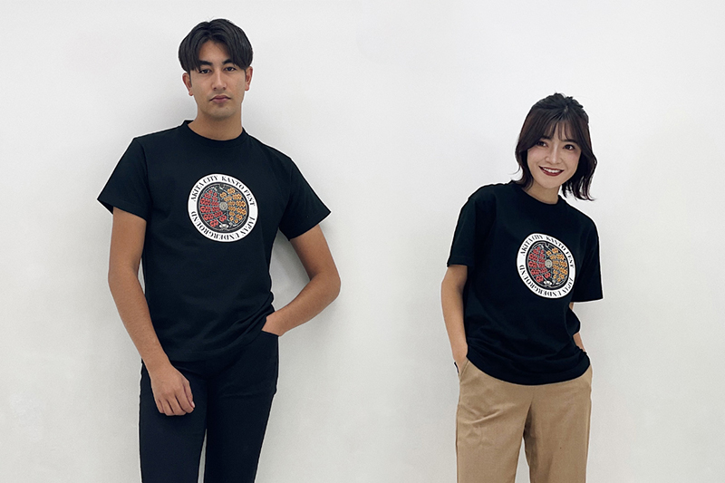 【Lサイズ】秋田市 マンホールTシャツ 黒