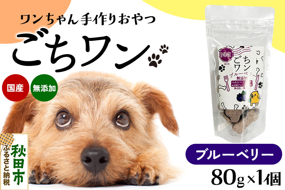 わんちゃん手づくりおやつ「ごちワン」ブルーベリートリーツ 国産ヘルシートリーツ ドッグフード 無着色・無香料 [トリーツ 犬 犬のおやつ 国産 ペット用 ペットフード]