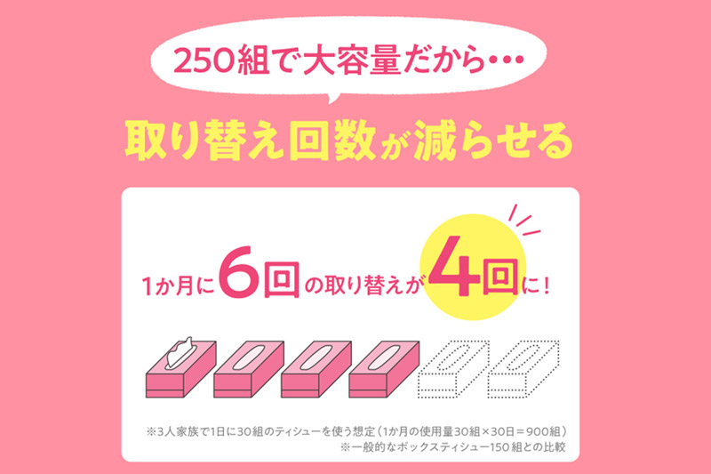 ティッシュペーパー スコッティ フラワーボックス250組 60箱(5箱×12パック) ティッシュ レビューキャンペーン中 日用品 7日以内発送