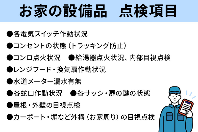 お家の設備品総点検サービス(作業目安：30分)  リモートで離れた家族に安心安全な暮らしを！【秋田県秋田市】