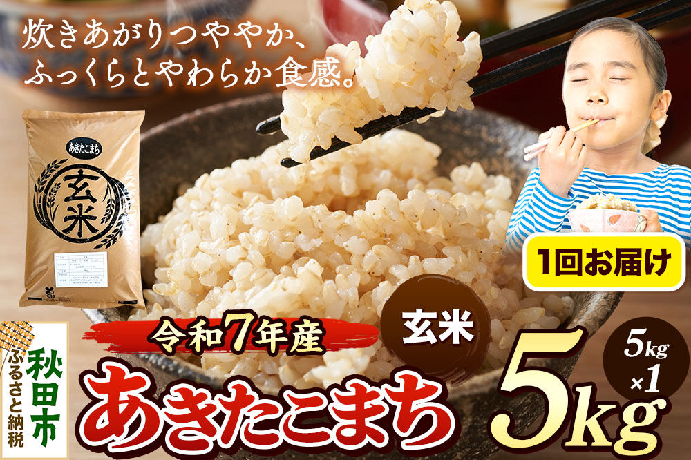 《令和7年産》 米 あきたこまち 5kg 【玄米】 秋田県産 [米 コメ 玄米 あきたこまち おいしい 美味しい 安全 自然の恵み 循環型農業 もみがら くん炭]