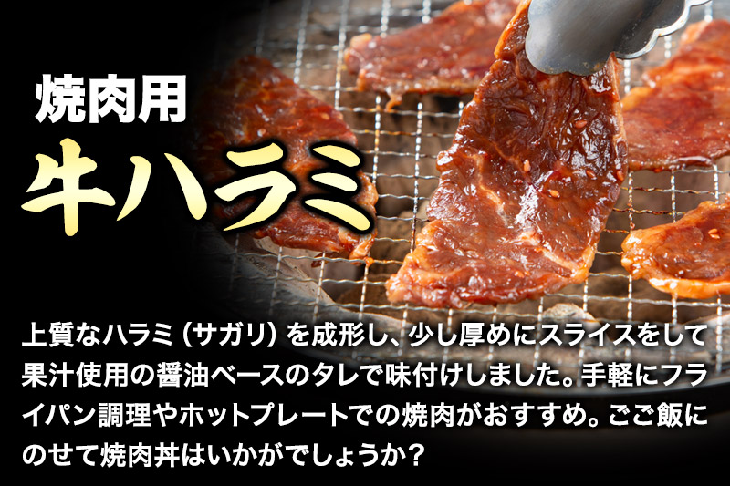 牛ハラミ(サガリ)焼肉用 (味付け肉) 1kg(500g×2) 牛肉 牛