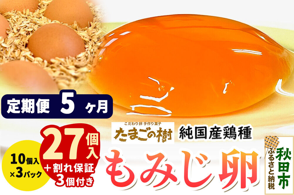 《定期便5ヶ月》 たまごの樹 純国産鶏種 卵『もみじ』27個+割れ保証3個付き（10個入×3パック） [たまご タマゴ 玉子 鶏卵 まとめ買い オムレツ 卵かけご飯 朝食 料理 美味しい 瀧田養鶏場]