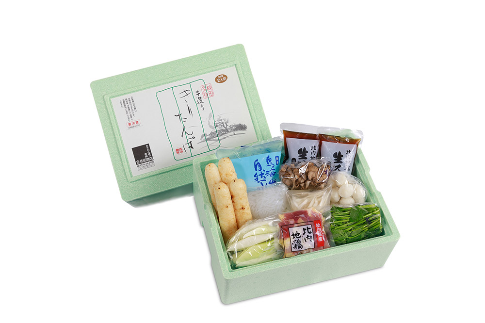 【7月発送】きりたんぽ 佐田商店 の きりたんぽ鍋 セット 2人前 秋田 手作りきりたんぽ4本入 比内地鶏 冷蔵