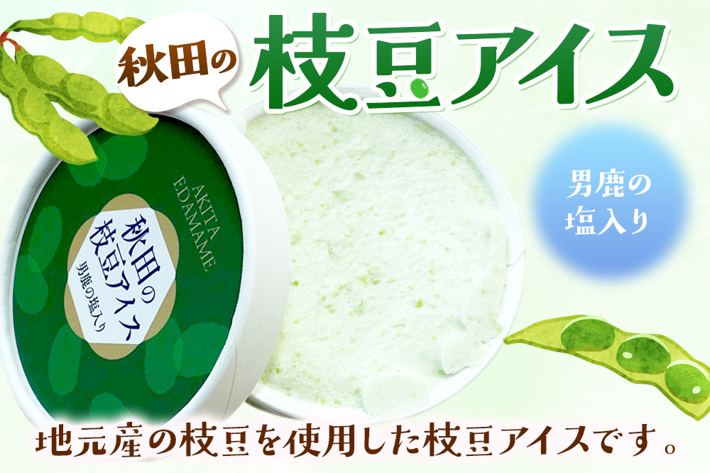 秋田の枝豆・こまちアイスセット(12個入り)秋田の枝豆アイス6個、こまちアイス6個