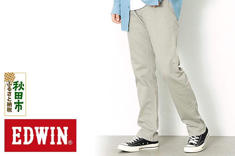 EDWIN インターナショナルベーシック 403 フレックス ふつうのストレートパンツ MENS【36インチ・ベージュ】E403F-16-36