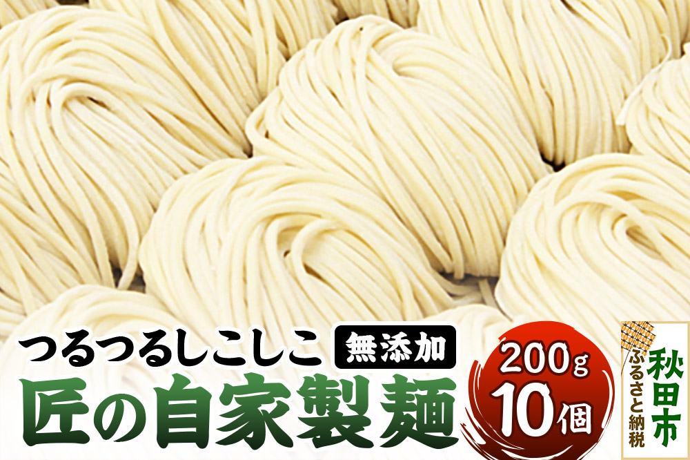 竹本商店 無添加で安心 つけ麺の麺 つるつるしこしこ「匠の自家製麺」 200g×10玉