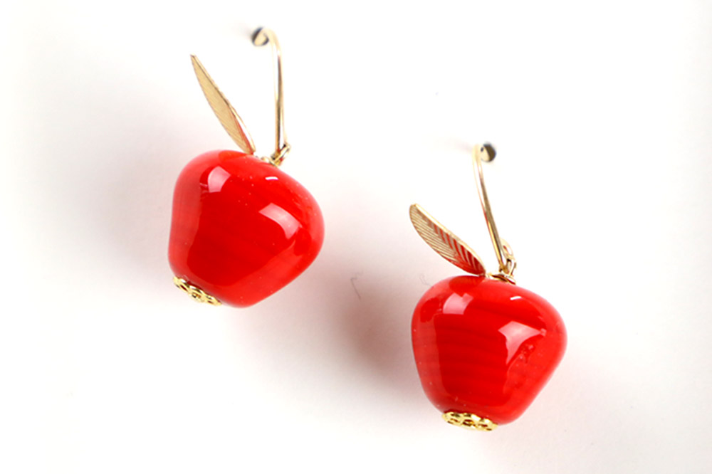 譫玲ェ弱ヴ繧「繧ケ 縲舌Ξ繝繝峨代ぎ繝ゥ繧ケ繧ク繝・繧ィ繝ェ繝シ Glass Jewelry grain 繧「繧ッ繧サ繧オ繝ェ繝シ 遘狗伐