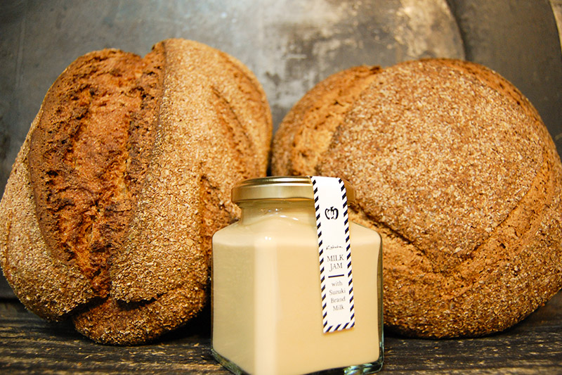 無農薬麦カンパーニュとミルクジャムのセット